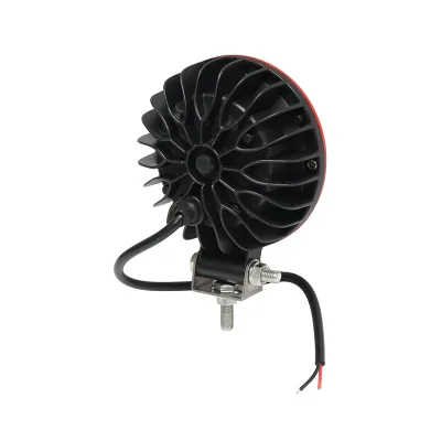 Lampada proiettore rotonda rossa con LED, 30W, 12V/24V, 10-30V, Breckner Germany - immagine 5