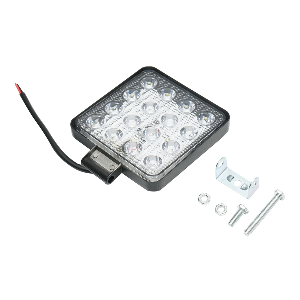 Lampada quadrata con 16 LED, 10-60V, 48W, angolo di radiazione 60°. - immagine 3