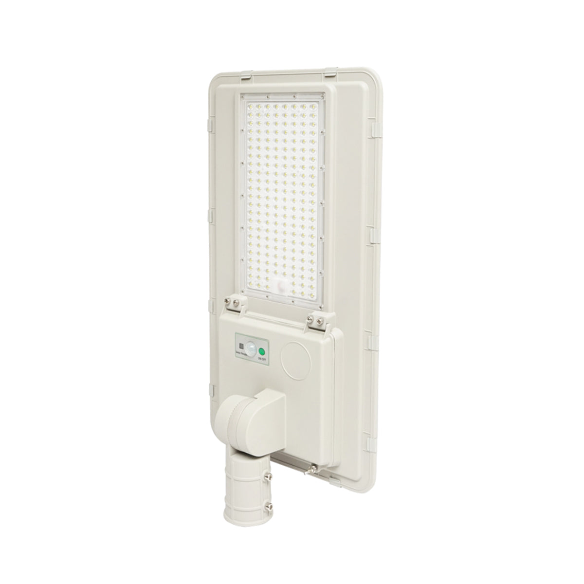 Lampada solare a LED per illuminazione stradale 180W, 6500K, IP65 con pannello solare con sensore di movimento e montaggio su palo - immagine 2
