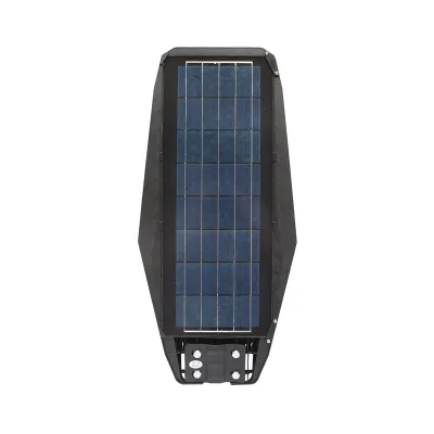 Lampada solare a LED per illuminazione stradale 200W, 6500K, IP65 con sensore di movimento, pannello solare e montaggio su palo - immagine 3