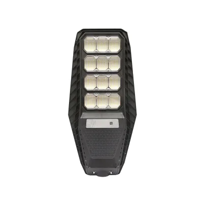 Lampada solare a LED per illuminazione stradale 200W, 6500K, IP65 con sensore di movimento, pannello solare e montaggio su palo - immagine 4
