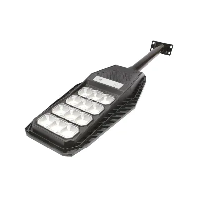 Lampada solare a LED per illuminazione stradale 200W, 6500K, IP65 con sensore di movimento, pannello solare e montaggio su palo - immagine 6