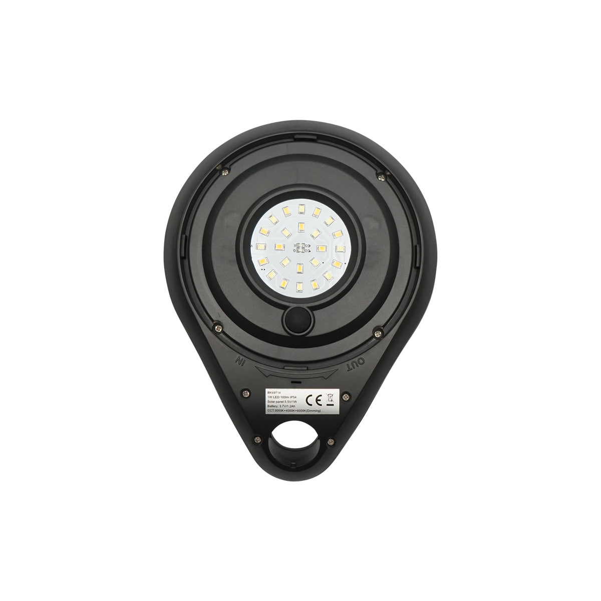 Lampada solare da giardino a LED 11W con pannello solare da 1W e batteria da 3,7V, IP54 - immagine 5