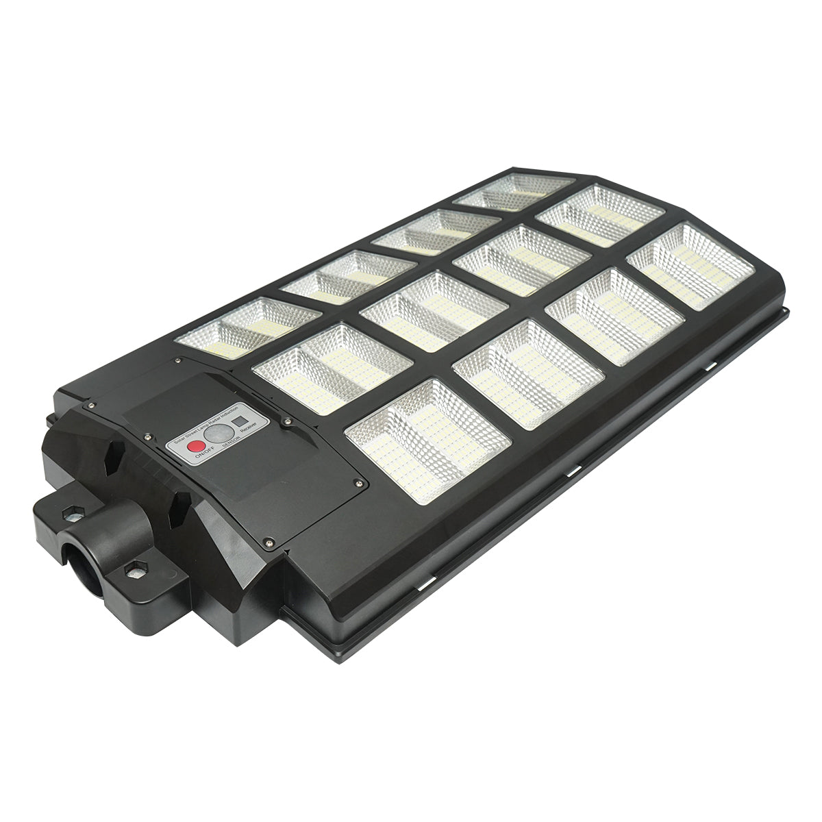 Lampada solare illuminazione stradale a LED 1200W, 6500K, IP65 con pannello solare sensore di movimento telecomando - immagine 6