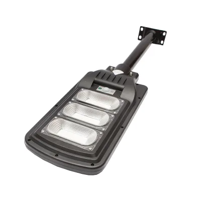 Lampada solare illuminazione stradale a LED 150W, 6500K, luce fredda IP65 con pannello solare e montaggio su palo - immagine 4