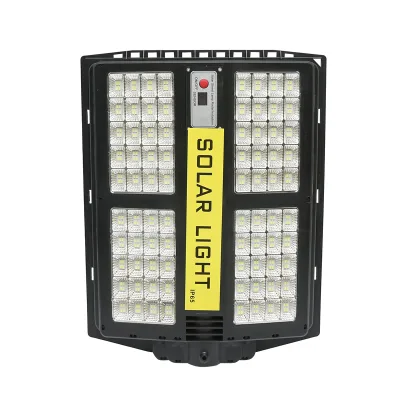 Lampada solare illuminazione stradale LED 200W 6500K con pannello solare 15W, batteria 15000mAh, telecomando, montaggio su palo IP65 - immagine 6