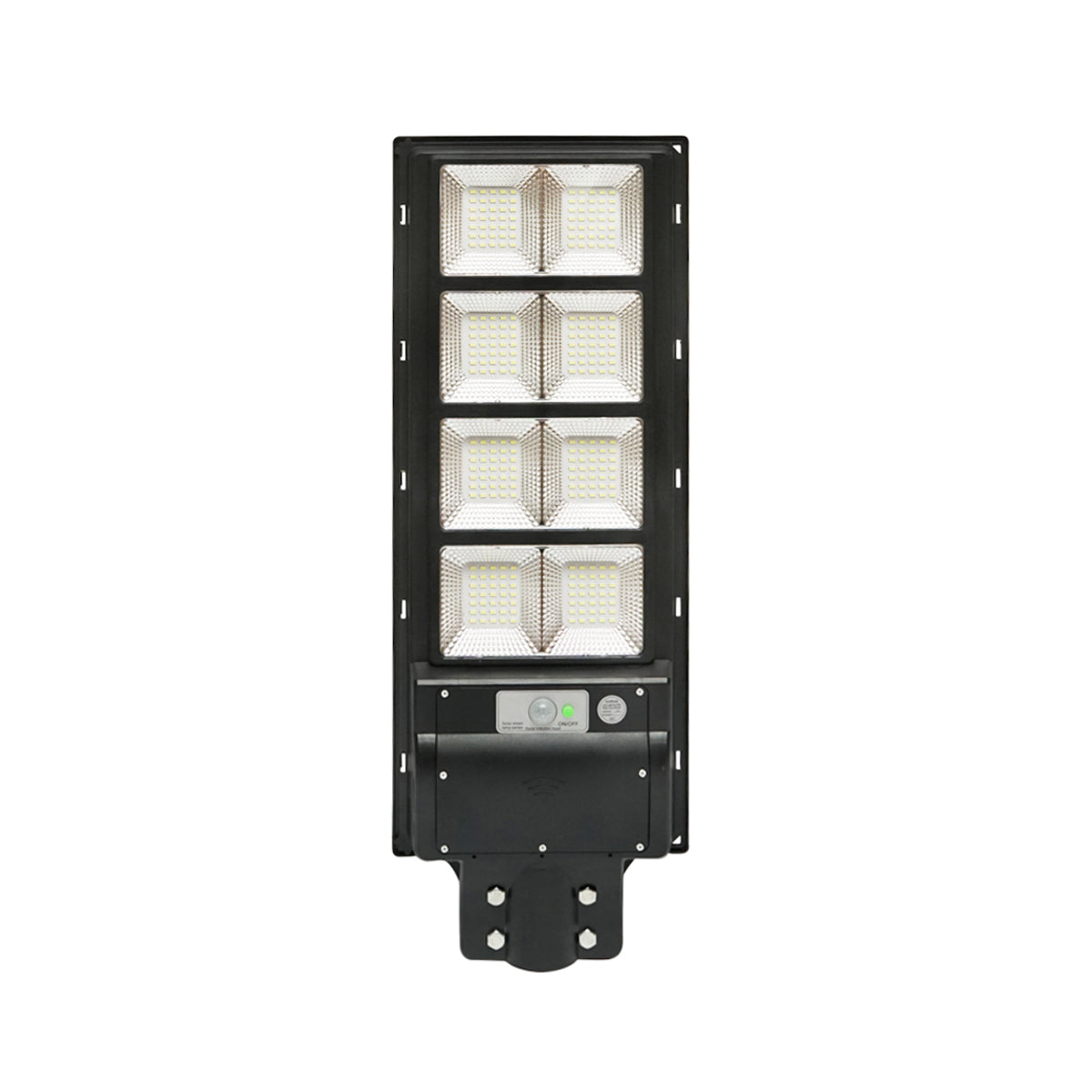Lampada solare illuminazione stradale LED 200W, 6500K, IP65 luce fredda, sensore di movimento montaggio su palo - immagine 5