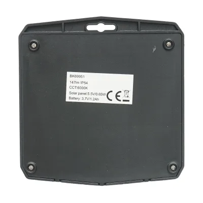Lampada solare LED 147lm per parete, recinzione, scala con pannello solare 0,65W/5,5V, batteria 3,7V/1,2 Ah e sensore di movimento IP54 - immagine 5
