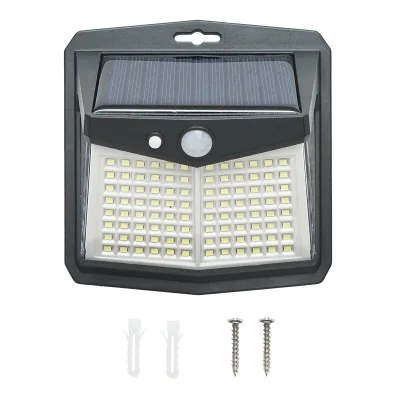 Lampada solare LED 147lm per parete, recinzione, scala con pannello solare 0,65W/5,5V, batteria 3,7V/1,2 Ah e sensore di movimento IP54 - immagine 4