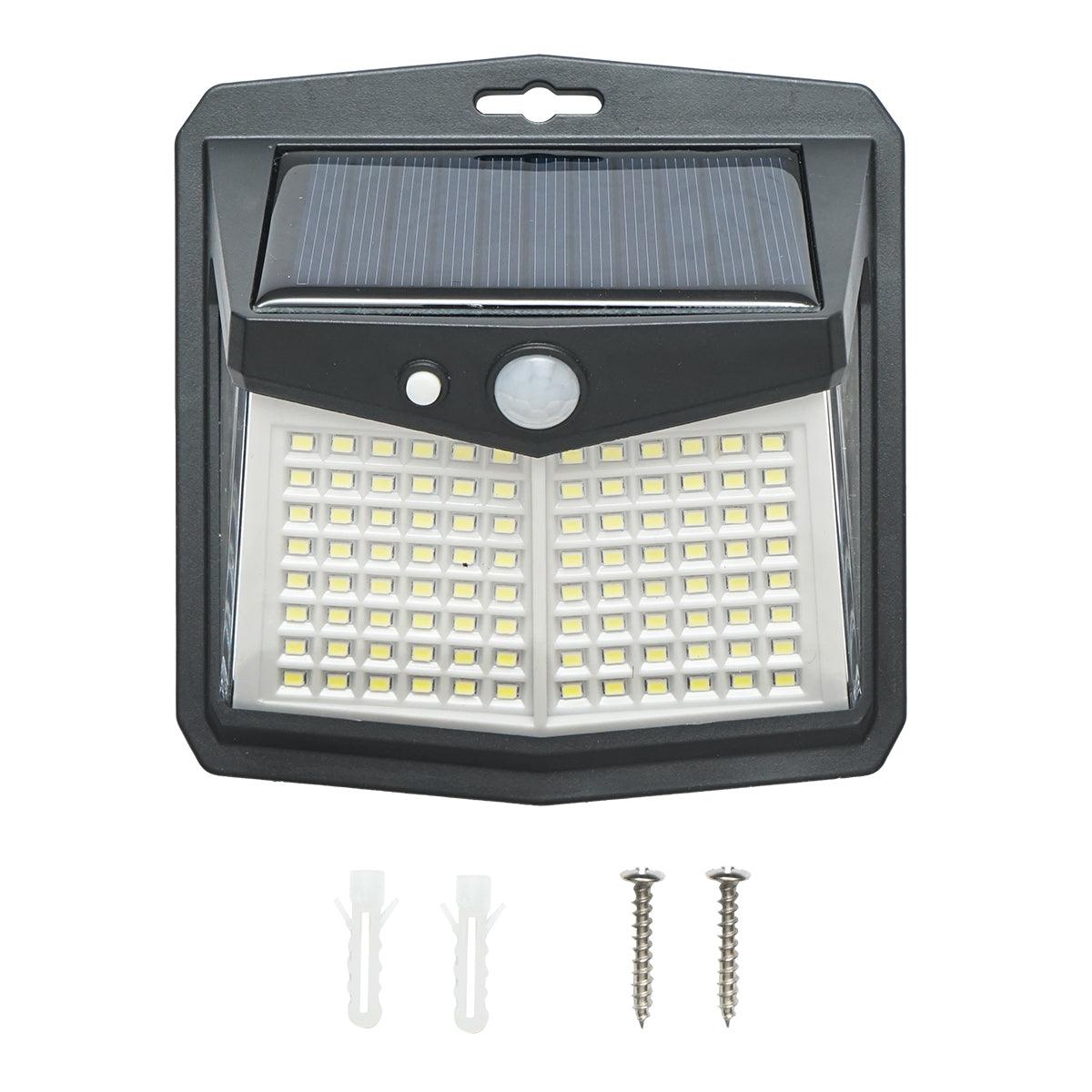 Lampada solare LED 147lm per parete, recinzione, scala con pannello solare 0,65W/5,5V, batteria 3,7V/1,2 Ah e sensore di movimento IP54 - immagine 4