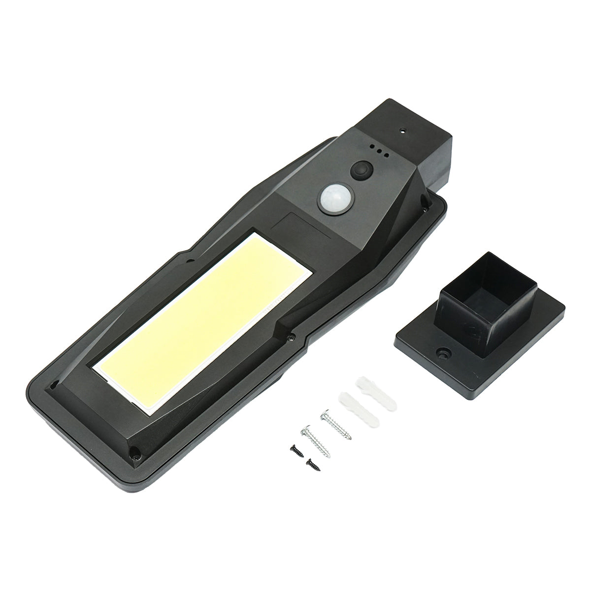 Lampada solare LED 186lm con pannello solare 1,3W/5,5V, batteria 3,7V/2,4 Ah e sensore di movimento IP54 - immagine 2