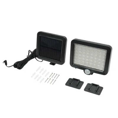 Lampada solare LED 250lm con pannello solare 1W 6V, batteria 1500mAh e sensore di movimento IP44 - immagine 2