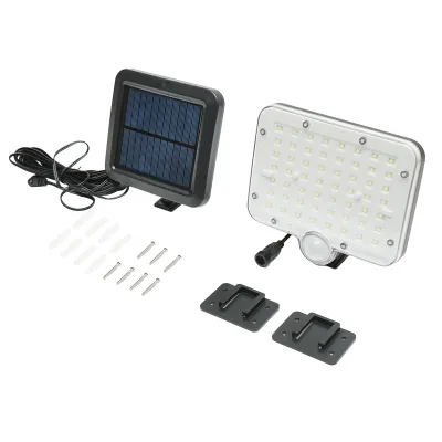 Lampada solare LED 250lm con pannello solare 1W/5,5V, batteria 3,7V/1,5 Ah, telecomando, cavo 5m e sensore di movimento IP44 Breckner Germany - immagine 3