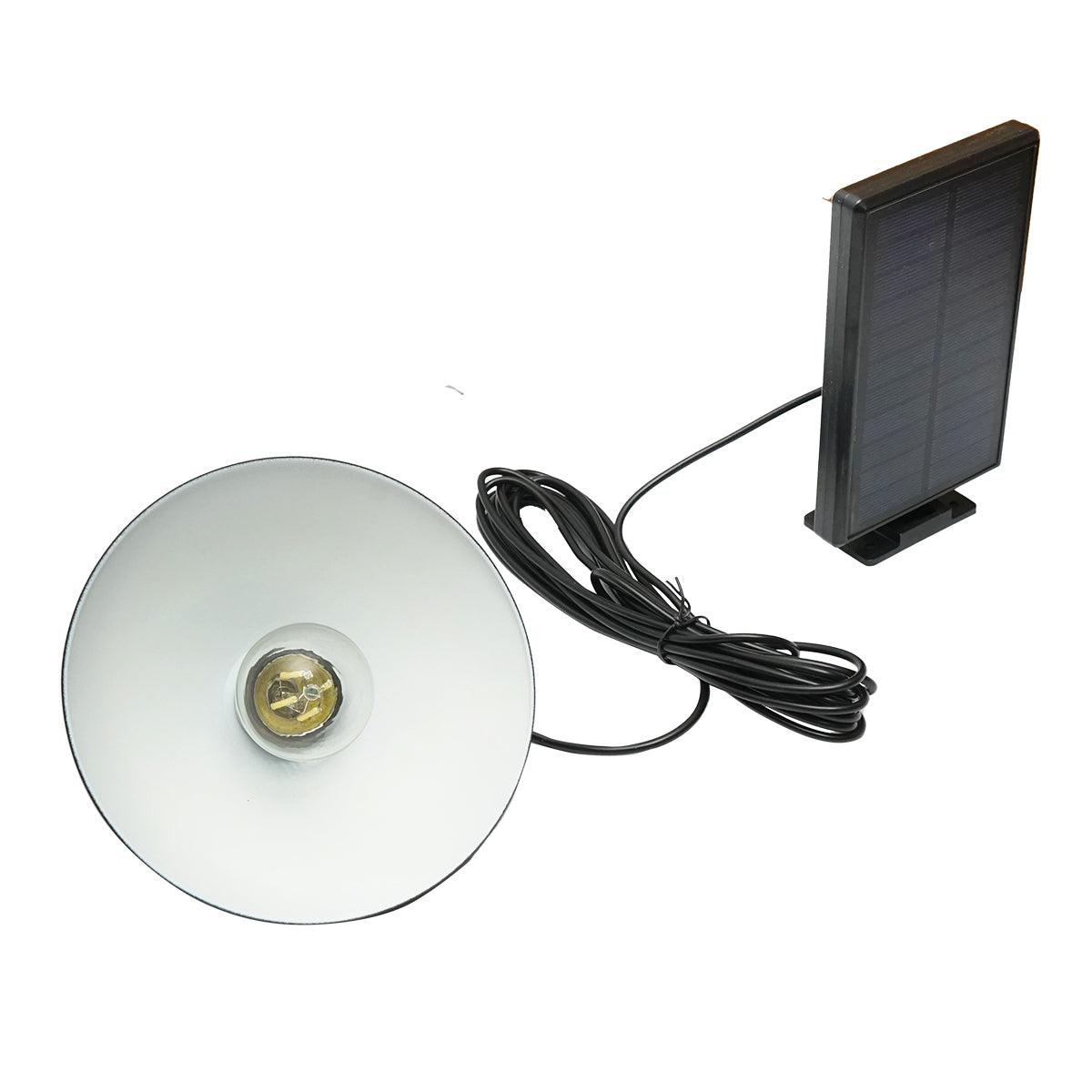 Lampada solare LED 2W con pannello solare 1,5W/5,5V, batteria 3,7V/1,2 Ah e paralume IP54 - immagine 4