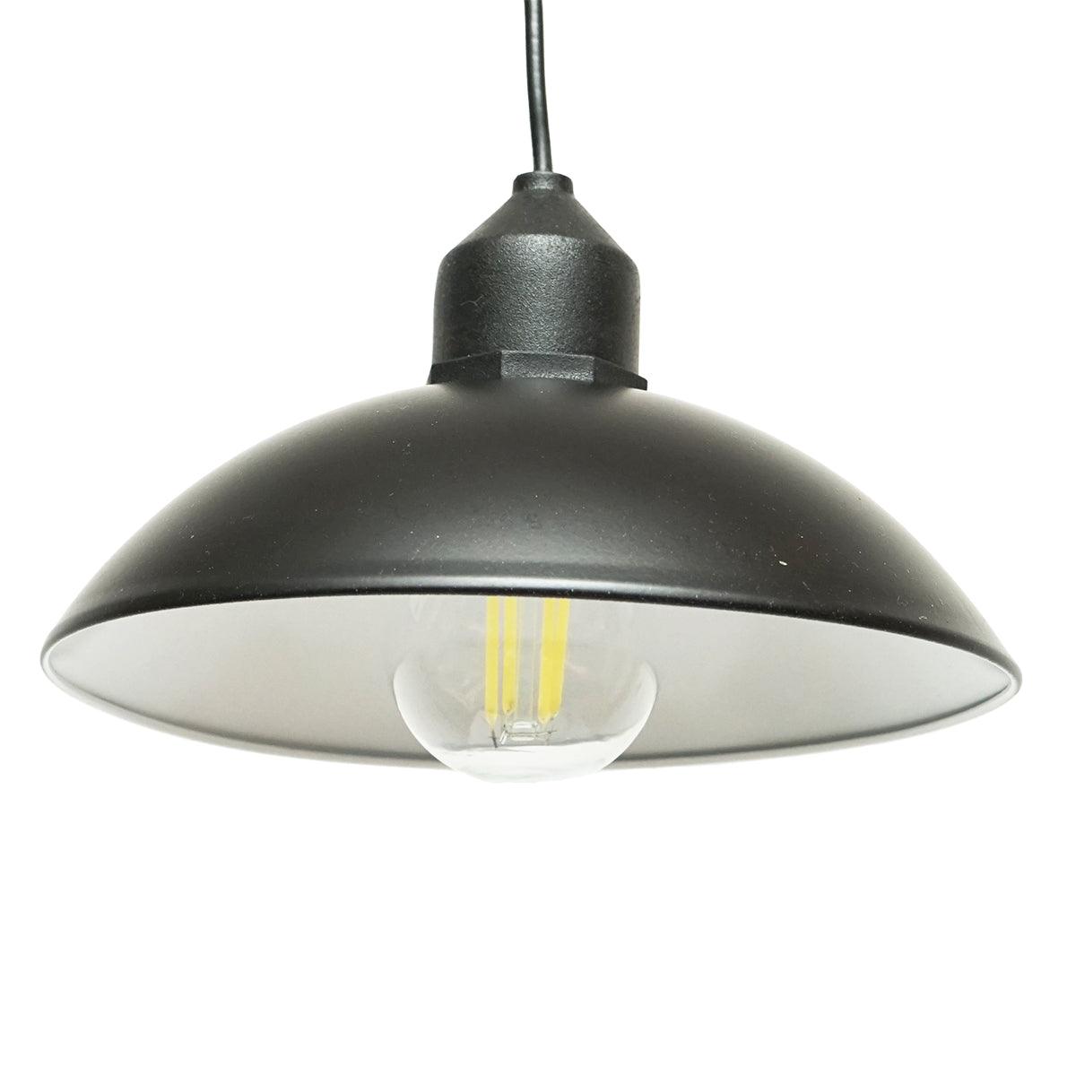 Lampada solare LED 2W con pannello solare 1,5W/5,5V, batteria 3,7V/1,2 Ah e paralume IP54 - immagine 3