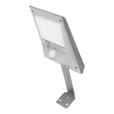 Lampada solare LED 2W, 6500K, IP44 con sensore di movimento, pannello solare e batteria Breckner Germany