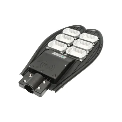 Lampada solare LED 300W per illuminazione stradale con pannello solare e sensore di movimento con attacco a palo - immagine 5