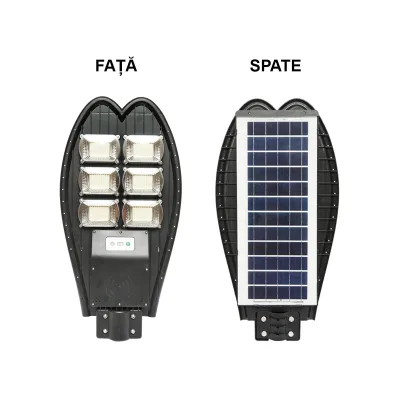 Lampada solare LED 300W per illuminazione stradale con pannello solare e sensore di movimento con attacco a palo - immagine 2