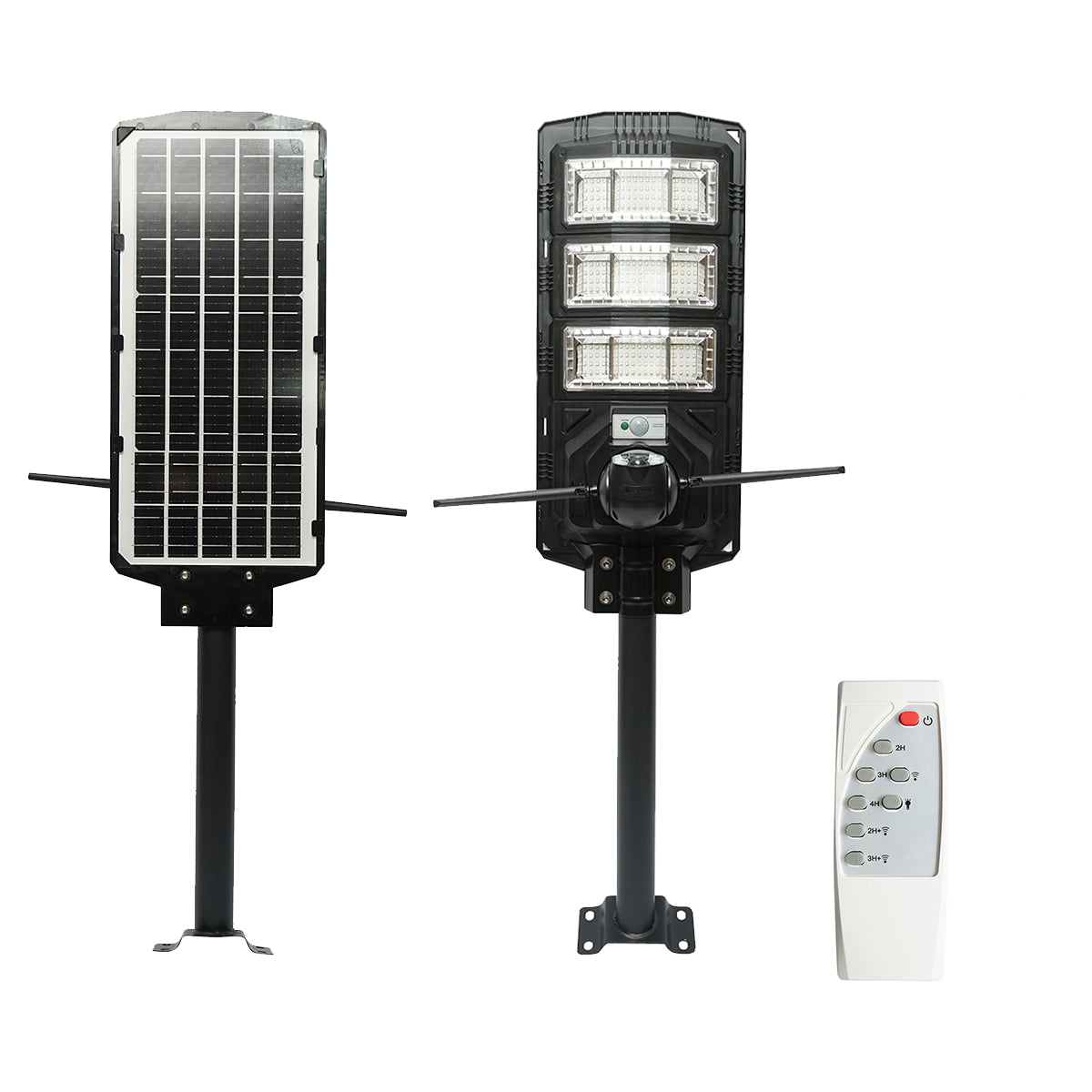 Lampada solare LED 450W con telecamera di sorveglianza AI 4 MP, WIFI, SIM 4G, pannello solare 24W, batteria LifePo4 18Ah, rotazione 360°, visione notturna, rilevamento umano e applicazione V380 Pro - immagine 2