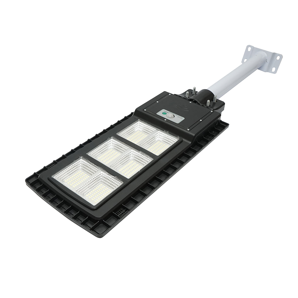 Lampada solare LED illuminazione stradale 150W 6500K con pannello solare 12W, batteria 15000mAh, montaggio su palo IP65 - immagine 2