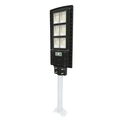 Lampada solare LED illuminazione stradale 150W 6500K con pannello solare 12W, batteria 15000mAh, montaggio su palo IP65