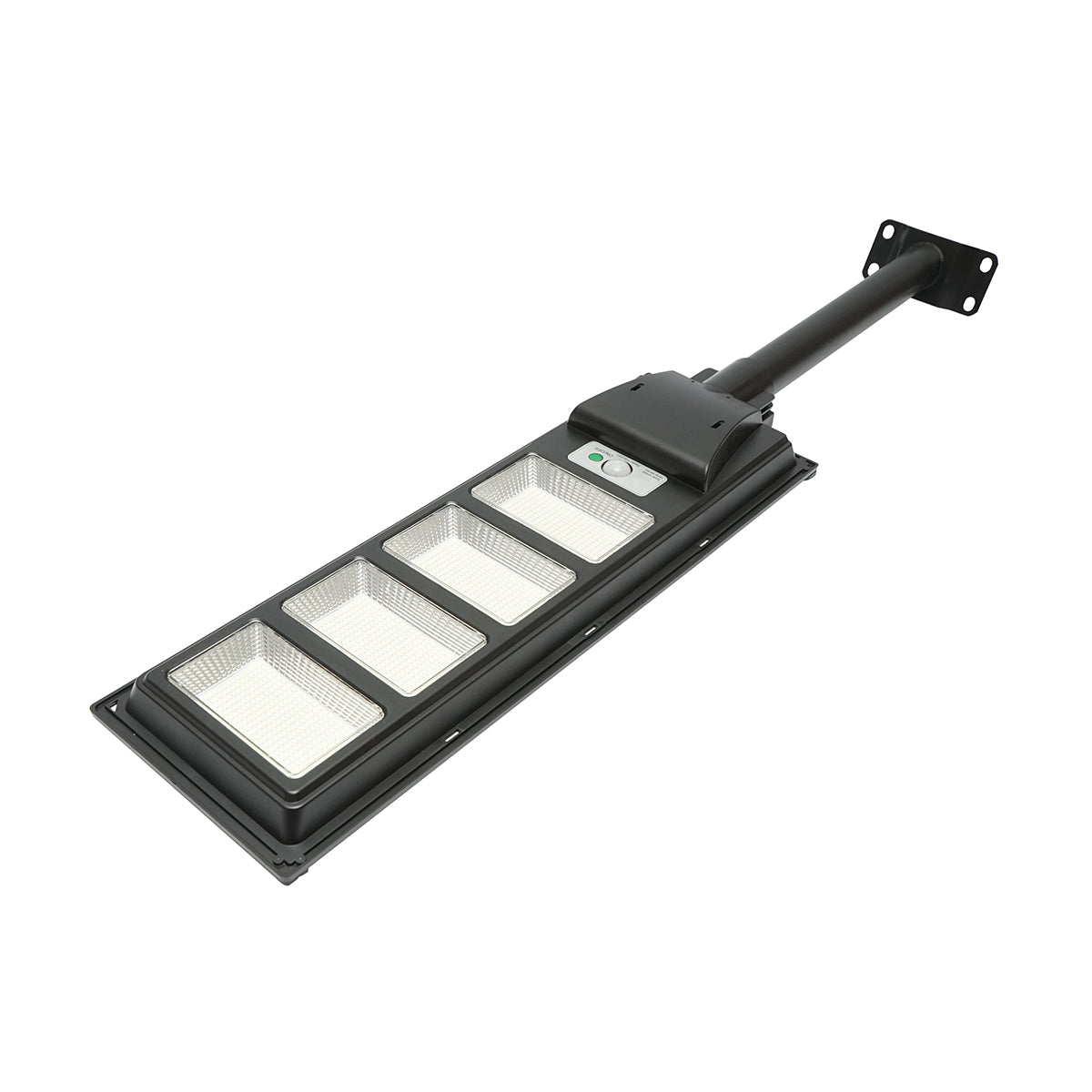 Lampada solare LED illuminazione stradale 200W 6500K con pannello solare 12W, batteria 12000mAh, telecomando, montaggio su palo IP65 - immagine 3