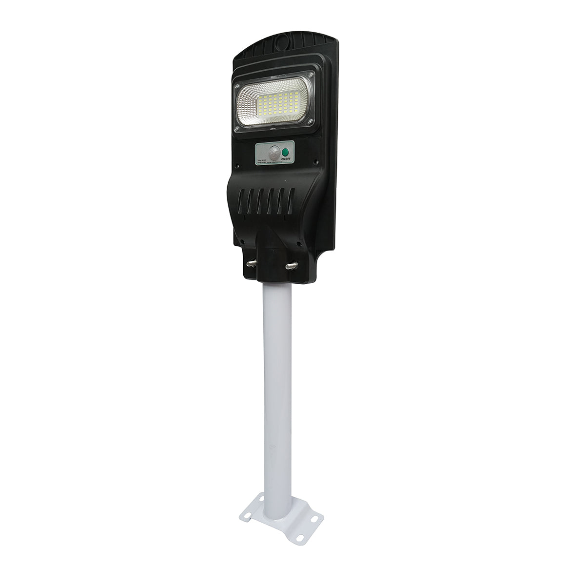 Lampada solare LED illuminazione stradale 60W 6500K con pannello solare 10W, batteria 10000mAh, telecomando, montaggio su palo IP65
