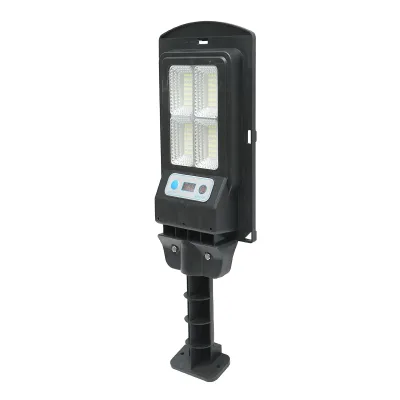 Lampada solare LED illuminazione stradale 6500K con pannello solare 3W, batteria 18000mAh, montaggio su palo IP67
