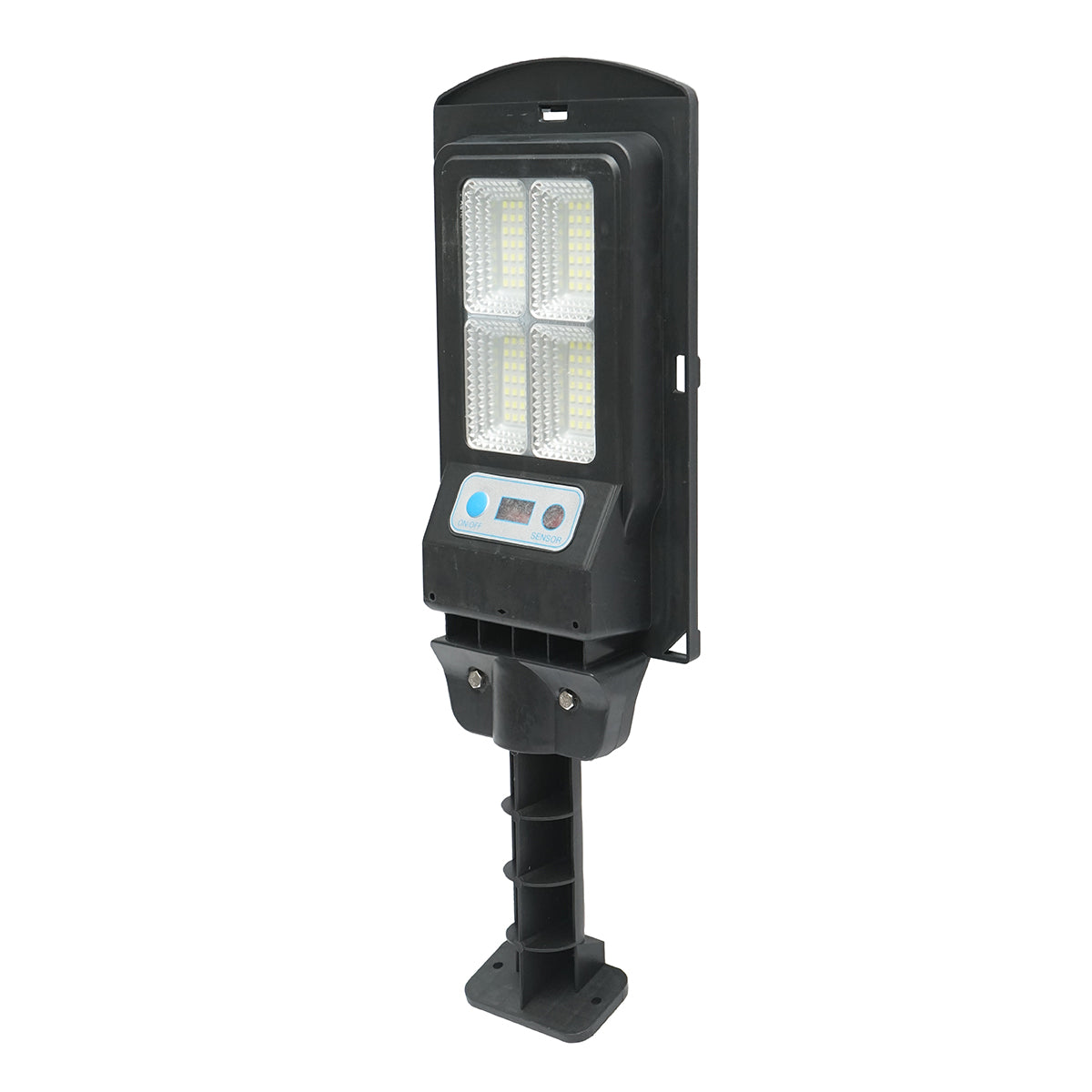 Lampada solare LED illuminazione stradale 6500K con pannello solare 3W, batteria 18000mAh, montaggio su palo IP67