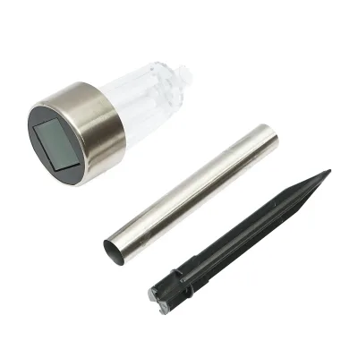 Lampada solare LED in acciaio inox, 6500K, altezza 30cm - immagine 2