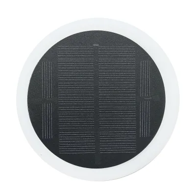 Lampada solare LED ricaricabile 2W con pannello solare 0,7W, batteria 3,7V 1200mAh, USB 5V 1A, IP65, per esterni, 3000K, colore oro - immagine 3