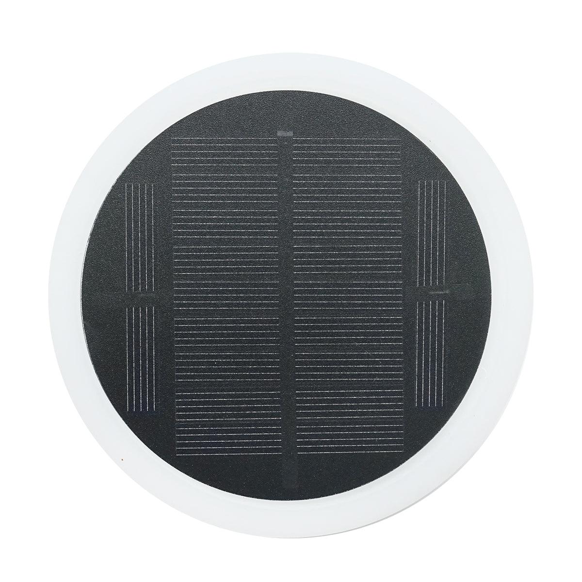 Lampada solare LED ricaricabile 2W con pannello solare 0,7W, batteria 3,7V 1200mAh, USB 5V 1A, IP65, per esterni, 3000K, colore oro - immagine 3