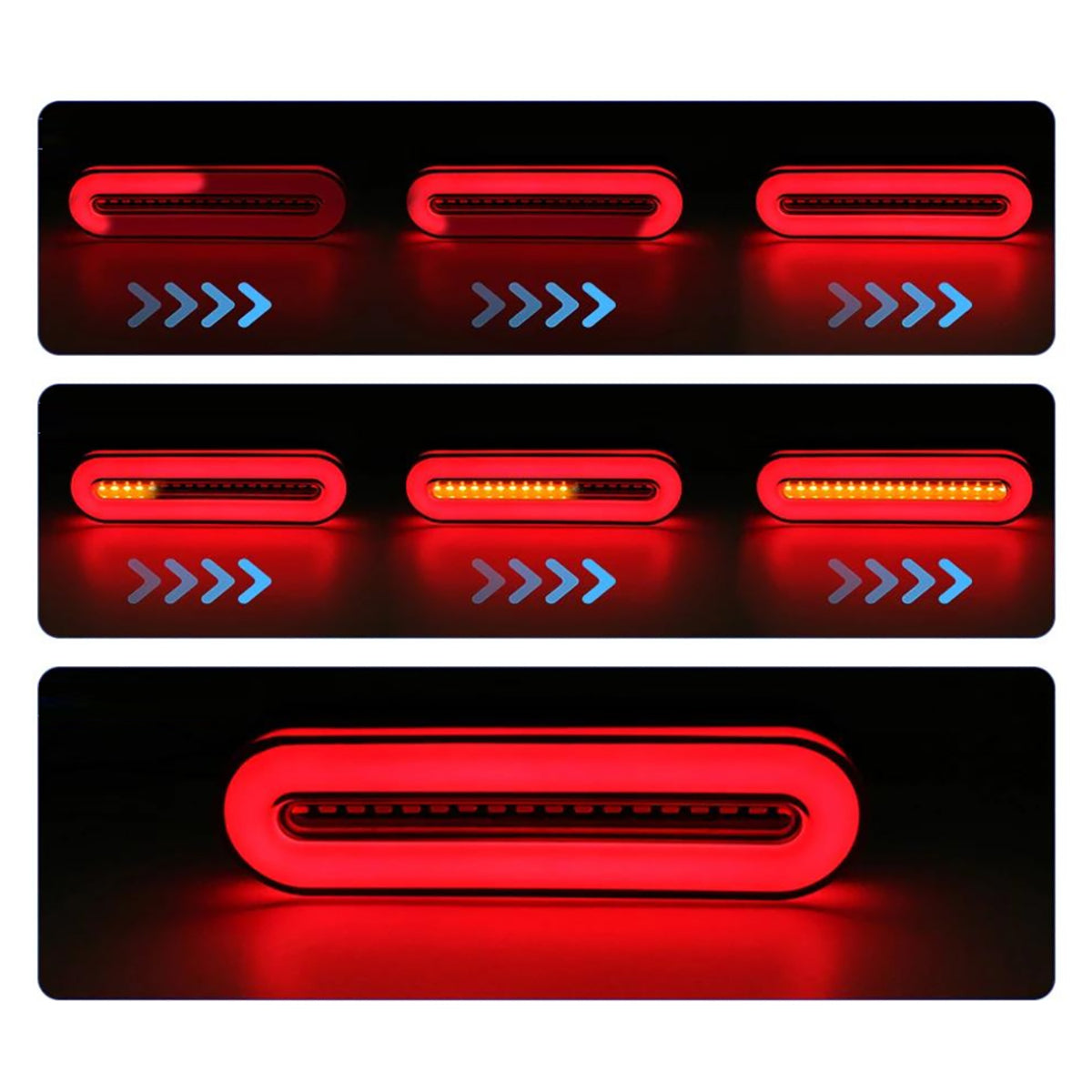 Lampada stop posteriore LED, 12-24V, 235x43x20 mm, segnalazione dinamica, Breckner Germany - immagine 2