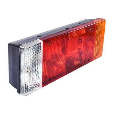 Lampada stop posteriore per camion, LED, 12V, con funzione di retromarcia DSP-16, 404x141x76 mm, Breckner Germany.