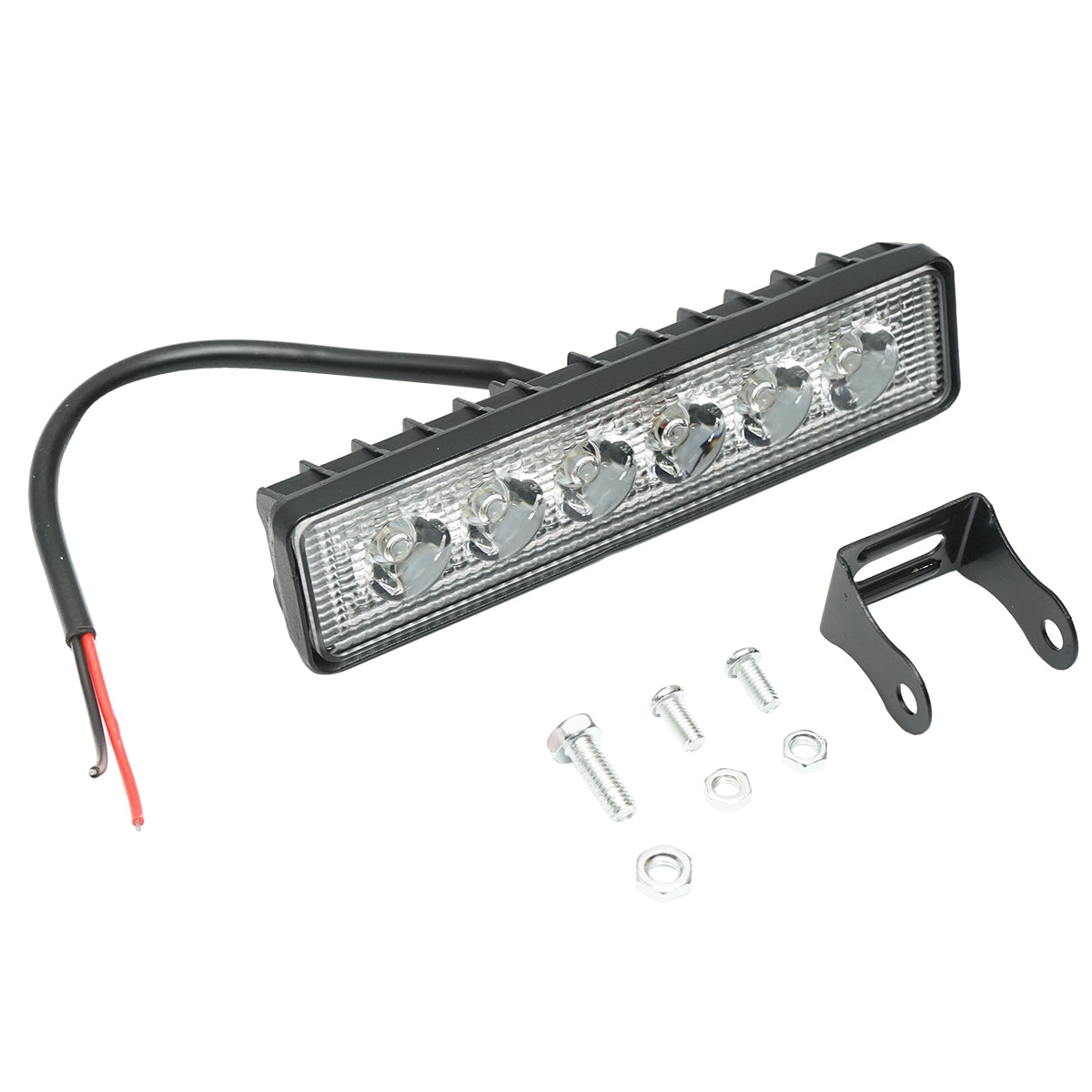 Lampada tipo barra con 6 LED, 10-60V, 18W, angolo di radiazione 30 gradi, tipo spot, 160x43x42 mm. - immagine 3