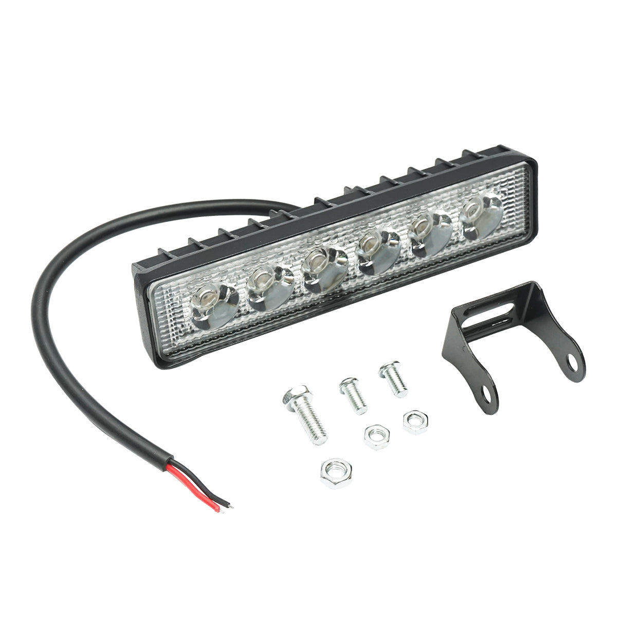 Lampada tipo barra con 6 LED, 10-60V, 18W, angolo di radiazione 60 gradi, tipo flood, 160x43x42 mm - immagine 3