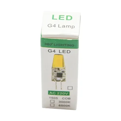Lampadina LED SMD T3 mini G4, 6W, 1505 COB, AC/DC 220V, angolo di radiazione 360° - immagine 5