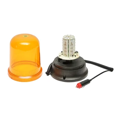 Lampeggiante LED con base magnetica e alimentazione da presa accendisigari 12V - immagine 2