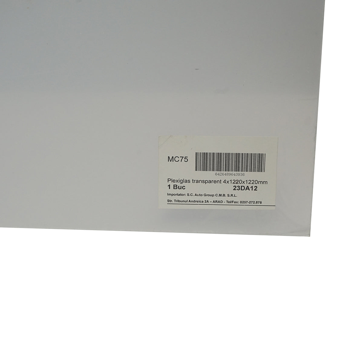 Lastra in plexiglass trasparente 4x1220x1220mm - immagine 2