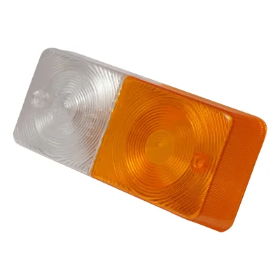 Lente/vetro per indicatore di direzione anteriore bianco-giallo 180x80x43mm - immagine 3