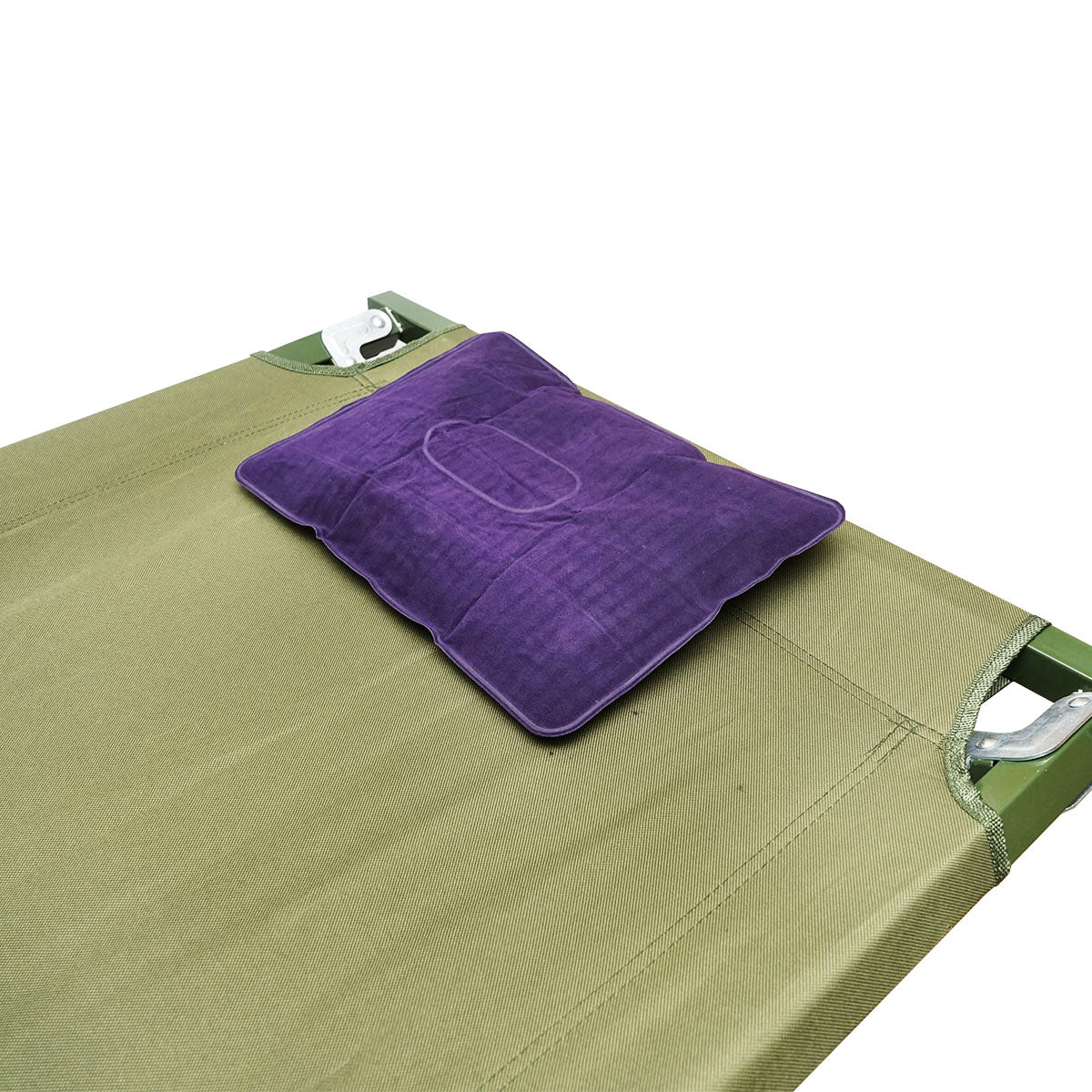 Lettino da campeggio pieghevole, verde oliva 190x66x42 cm Breckner Germany - immagine 6