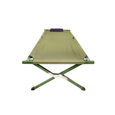 Lettino da campeggio pieghevole, verde oliva 190x66x42 cm Breckner Germany - immagine 5