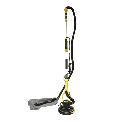 Levigatrice a giraffa per pareti e soffitti con aspiratore e sacco, 880 W, 220 V, 5 velocità 1000-2100 giri/min, braccio telescopico 125-180 cm, testa illuminata con 72 LED, 6 dischi da 225 mm Crownman - immagine 3