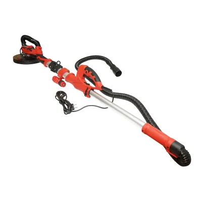 Levigatrice pieghevole a giraffa per pareti e soffitti con funzione di aspirazione, 710W, 220V, velocità 800-1800 giri/min, 2 testine rotonde/triangolari, illuminazione a LED, 12 dischi inclusi. - immagine 5