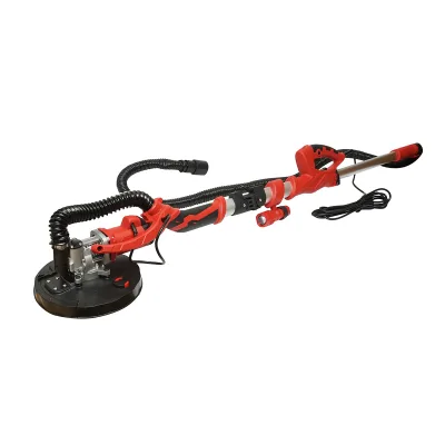 Levigatrice pieghevole a giraffa per pareti e soffitti con funzione di aspirazione, 710W, 220V, velocità 800-1800 giri/min, 2 testine rotonde/triangolari, illuminazione a LED, 12 dischi inclusi. - immagine 3