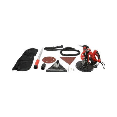 Levigatrice pieghevole a giraffa per pareti e soffitti con funzione di aspirazione, 710W, 220V, velocità 800-1800 giri/min, 2 testine rotonde/triangolari, illuminazione a LED, 12 dischi inclusi. - immagine 2