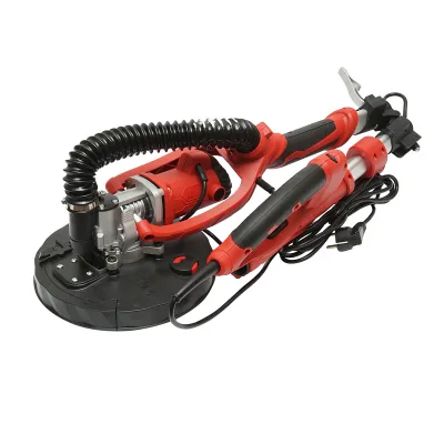 Levigatrice pieghevole a giraffa per pareti e soffitti con funzione di aspirazione, 710W, 220V, velocità 800-1800 giri/min, 2 testine rotonde/triangolari, illuminazione a LED, 12 dischi inclusi. - immagine 6