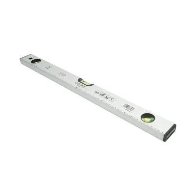 Livella magnetica in alluminio da 600 mm, con 3 bolle di livello e righello graduato da 0 a 60 cm, marca Crownman. - immagine 4