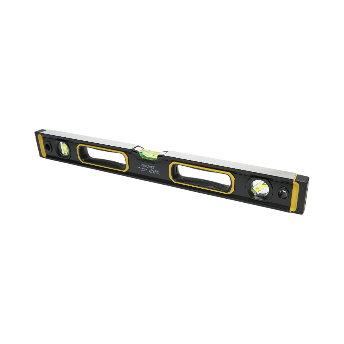 Livella magnetica in alluminio da 600 mm, con 3 bolle e 2 maniglie Crownman. - immagine 2