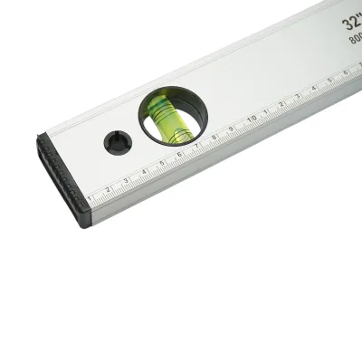 Livella magnetica in alluminio da 800 mm, con 3 bolle di livello e righello graduato da 0 a 80 cm, marca Crownman. - immagine 5